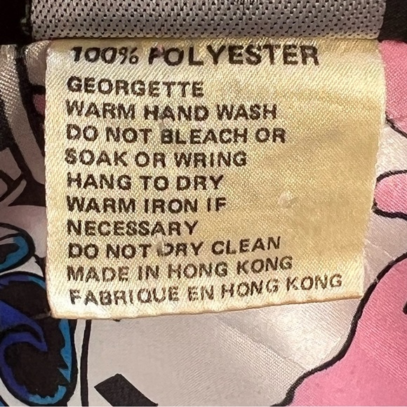 Vintage 80’s Diane Freis Georgette Colorful Abstract Pattern Drop Waist Dress OS - Picture 13 of 16